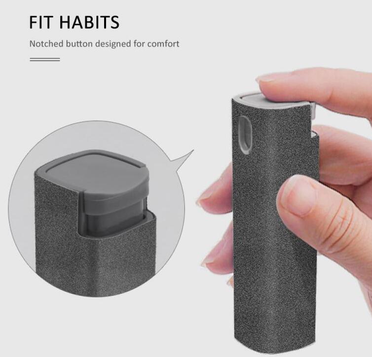 2‑in‑1 screen cleaning kit for phones, laptops, tablets & monitors — dust remover + microfiber cloth